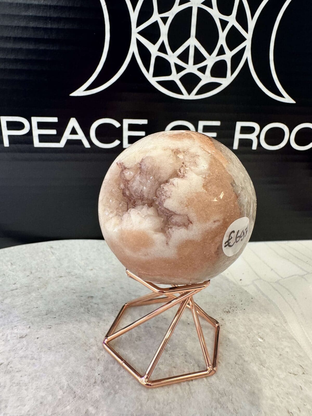 Roze Amethist sphere/bol (⌀5.5cm)