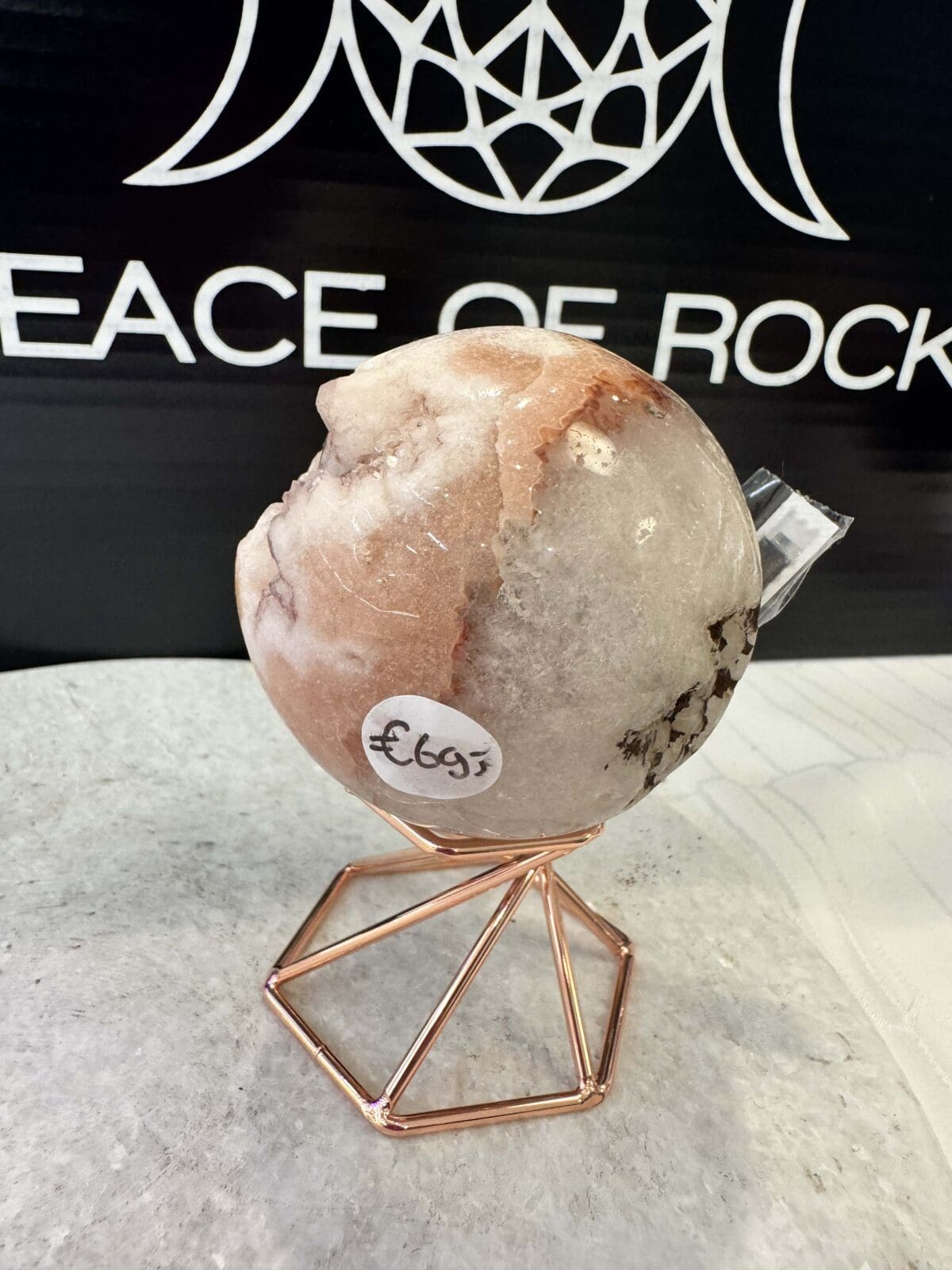 Roze Amethist sphere/bol (⌀5.5cm) - Afbeelding 6