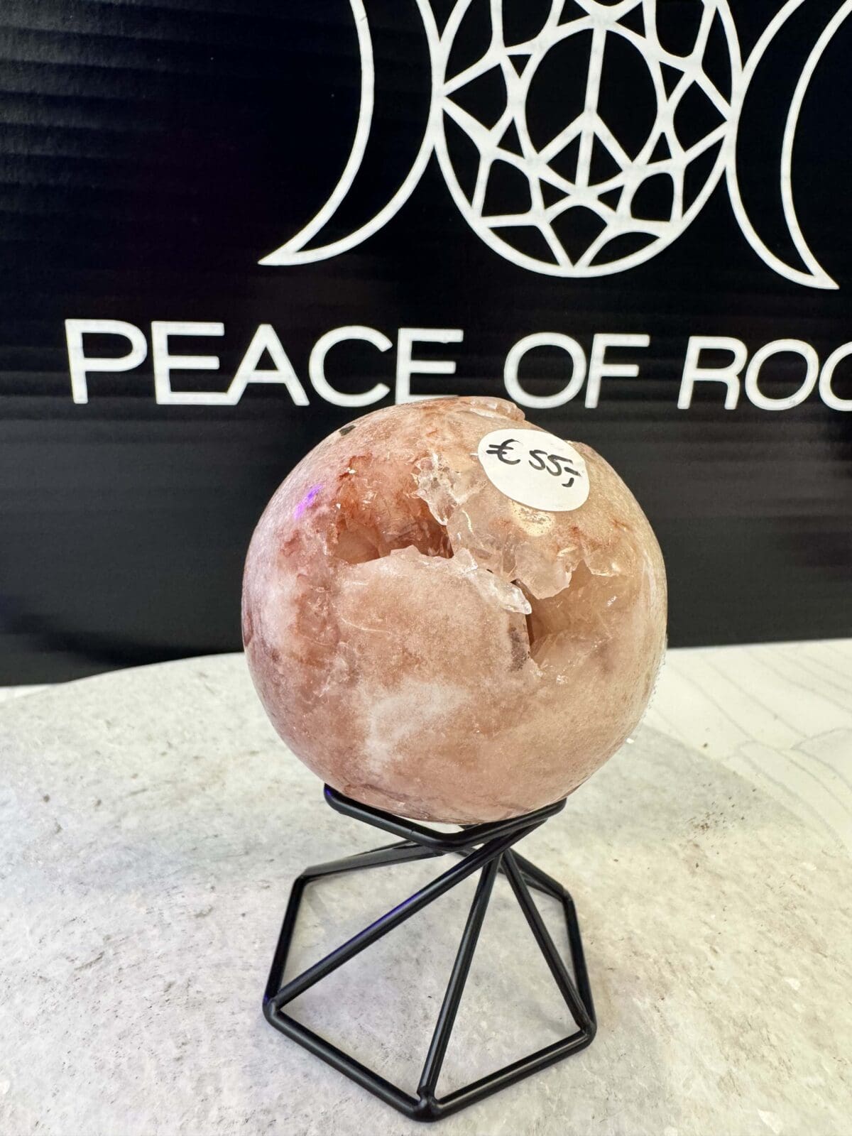 Roze Amethist sphere/bol (⌀5.5cm)