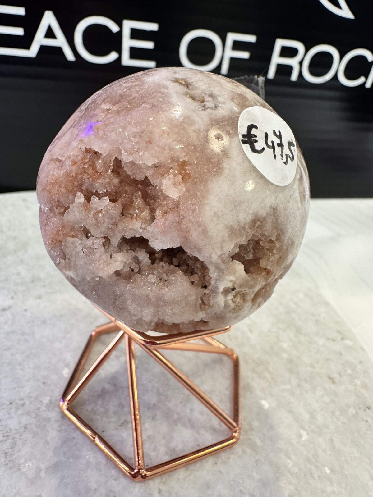 Roze Amethist sphere/bol (⌀5.5cm) - Afbeelding 6