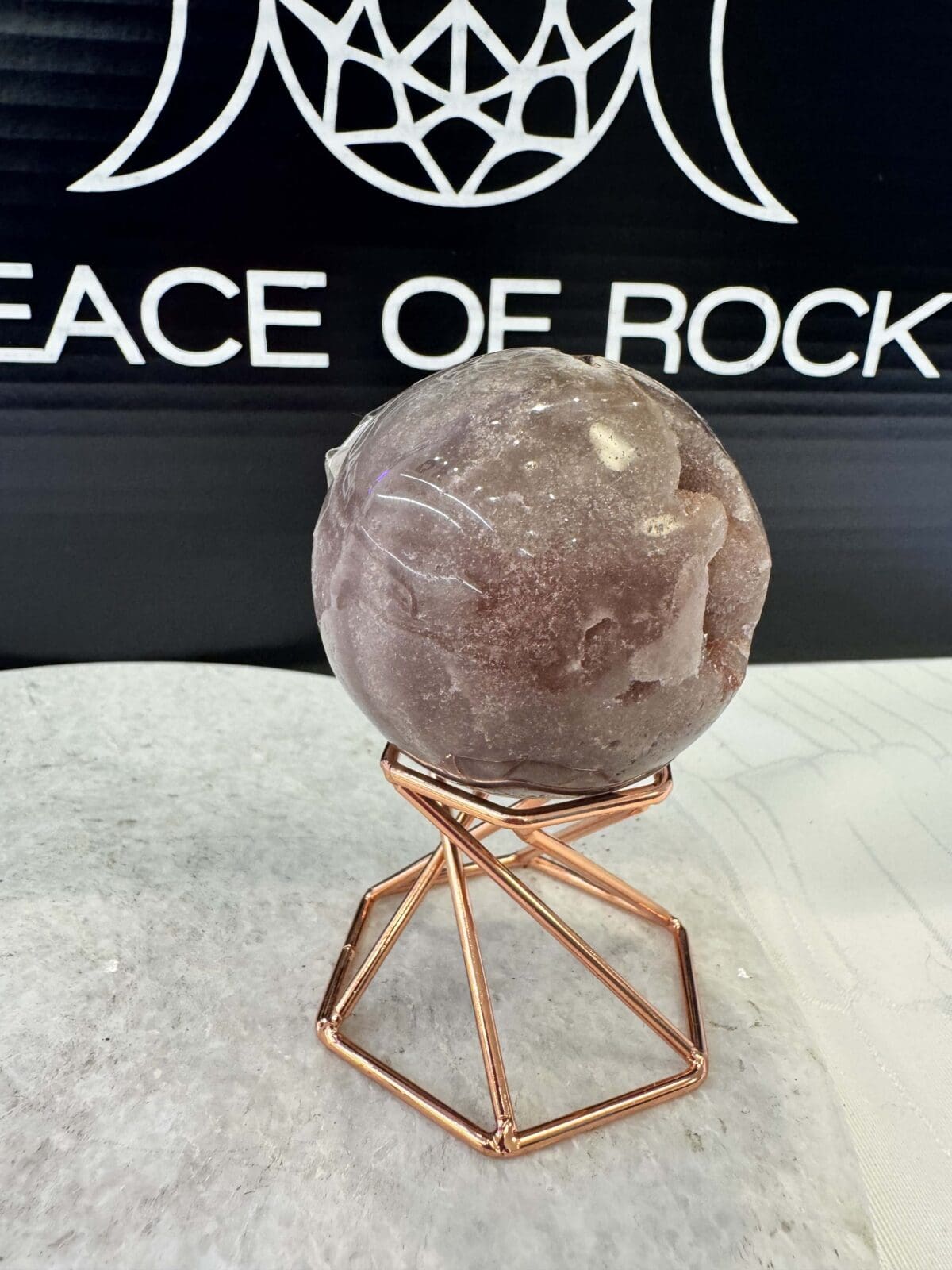 Roze Amethist sphere/bol (⌀5.5cm) - Afbeelding 2