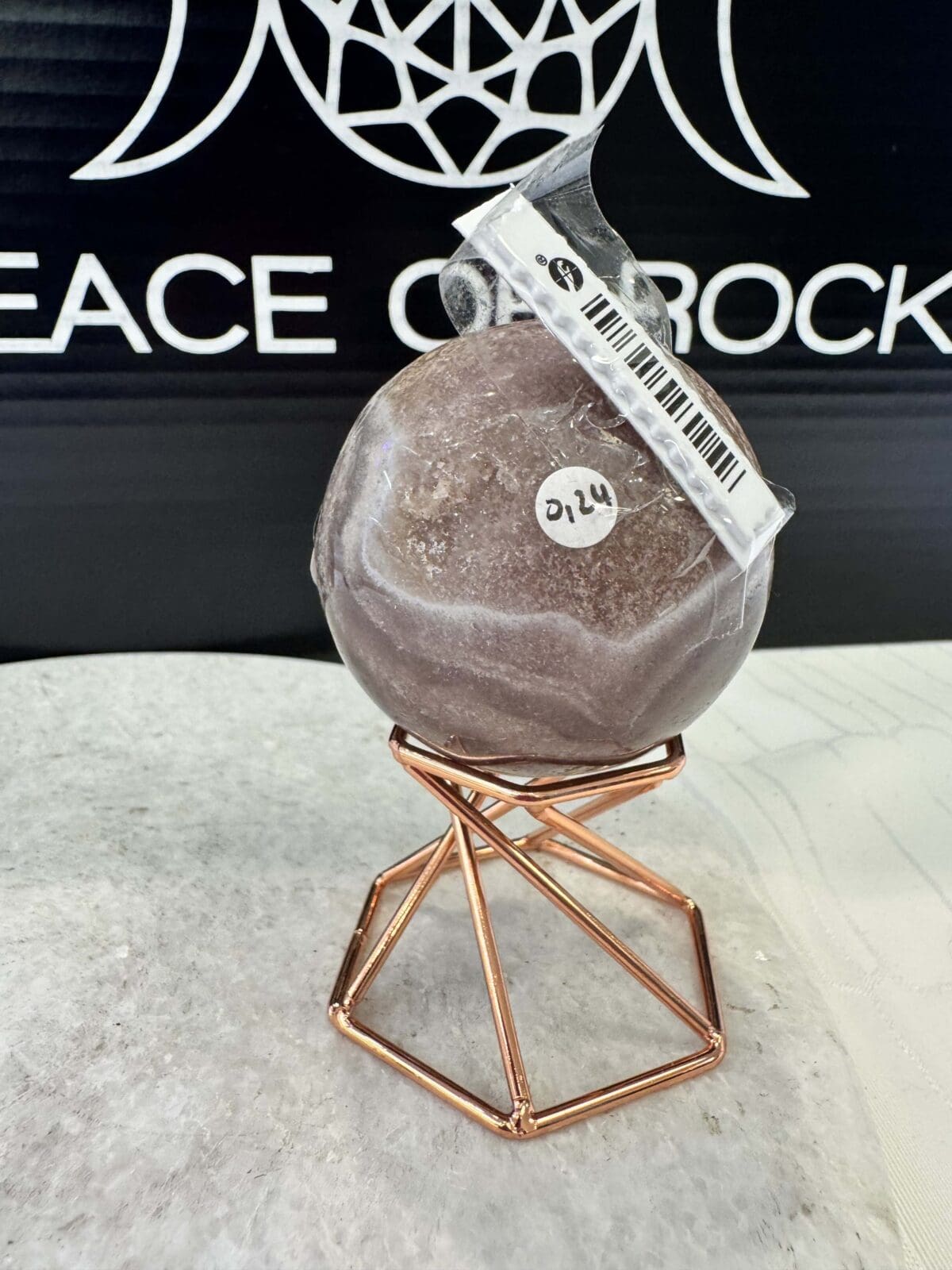 Roze Amethist sphere/bol (⌀5.5cm) - Afbeelding 4