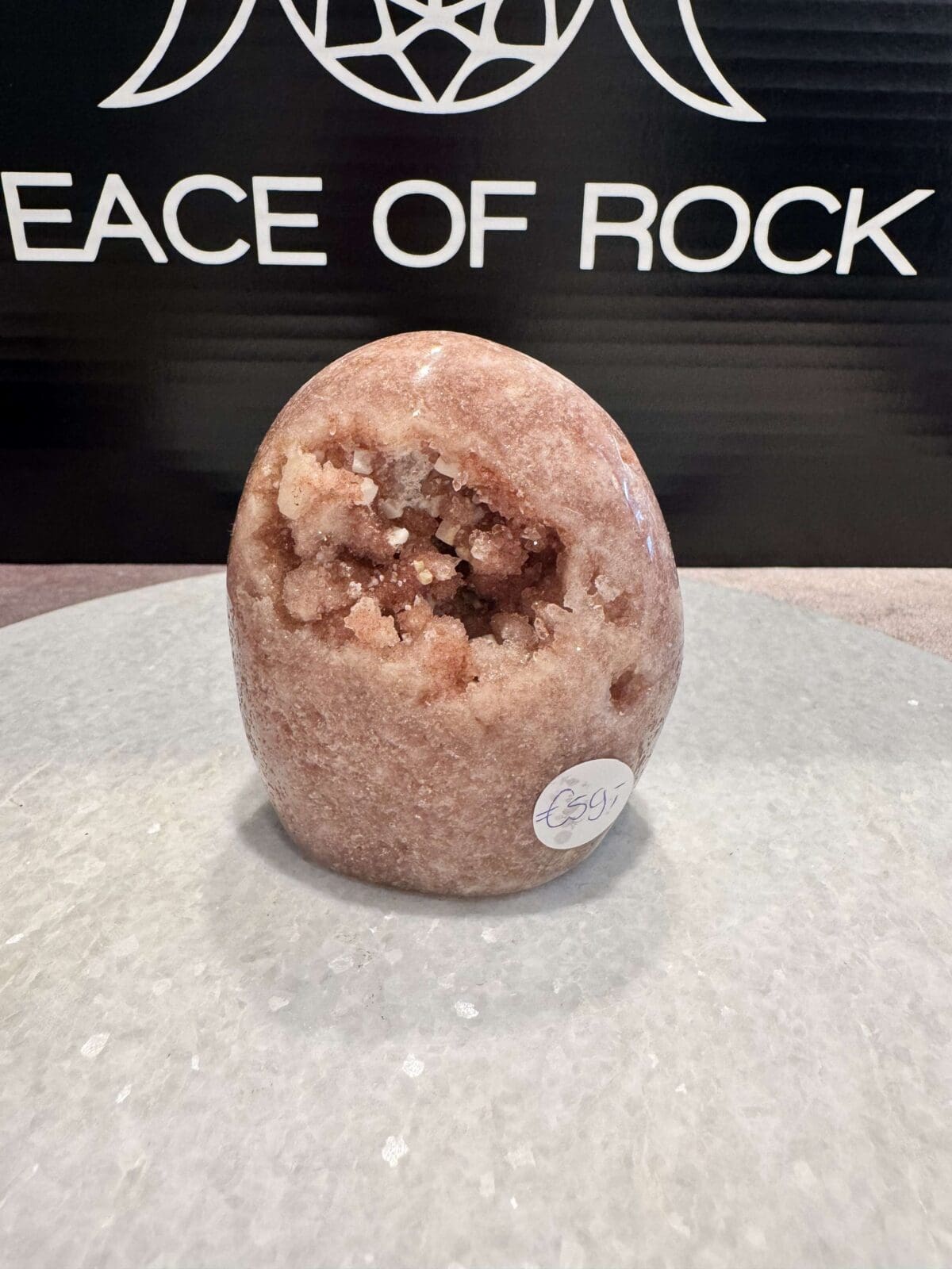 Roze Amethist freeform met Calciet