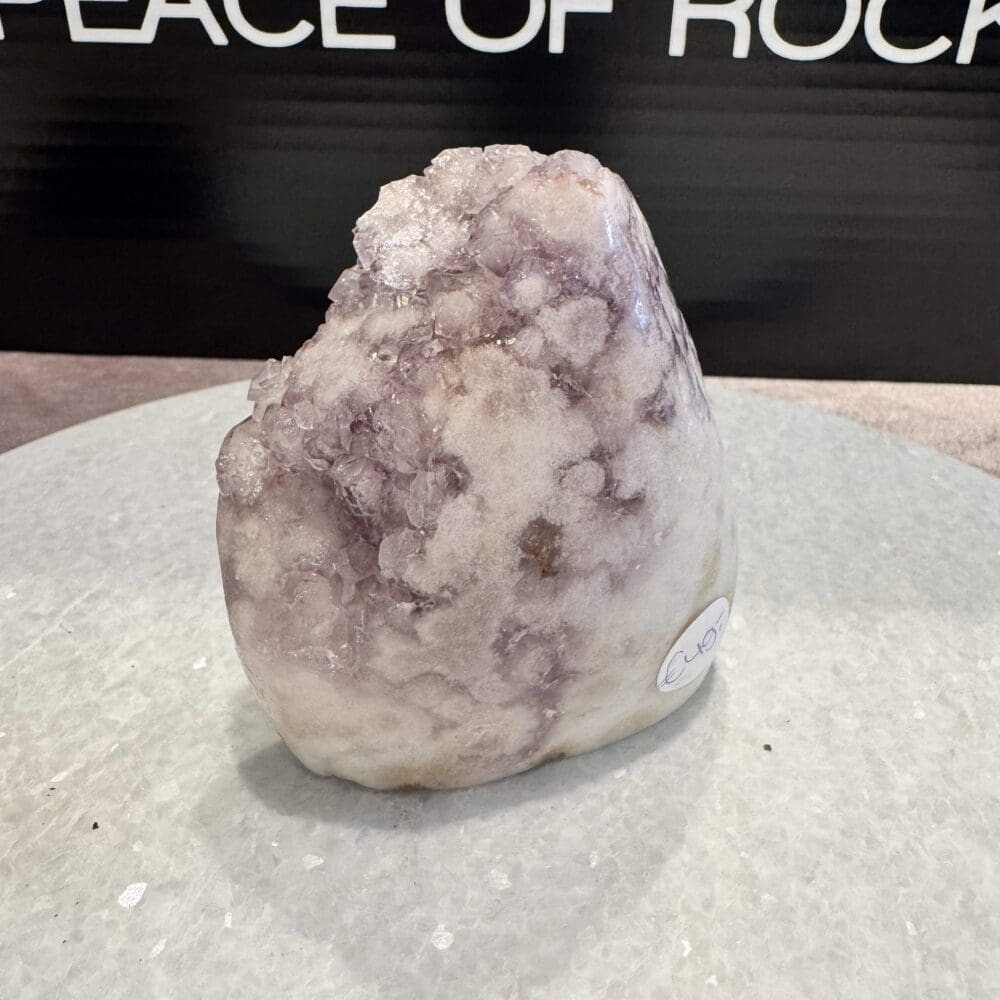 Roze Amethist freeform met Bloemagaat