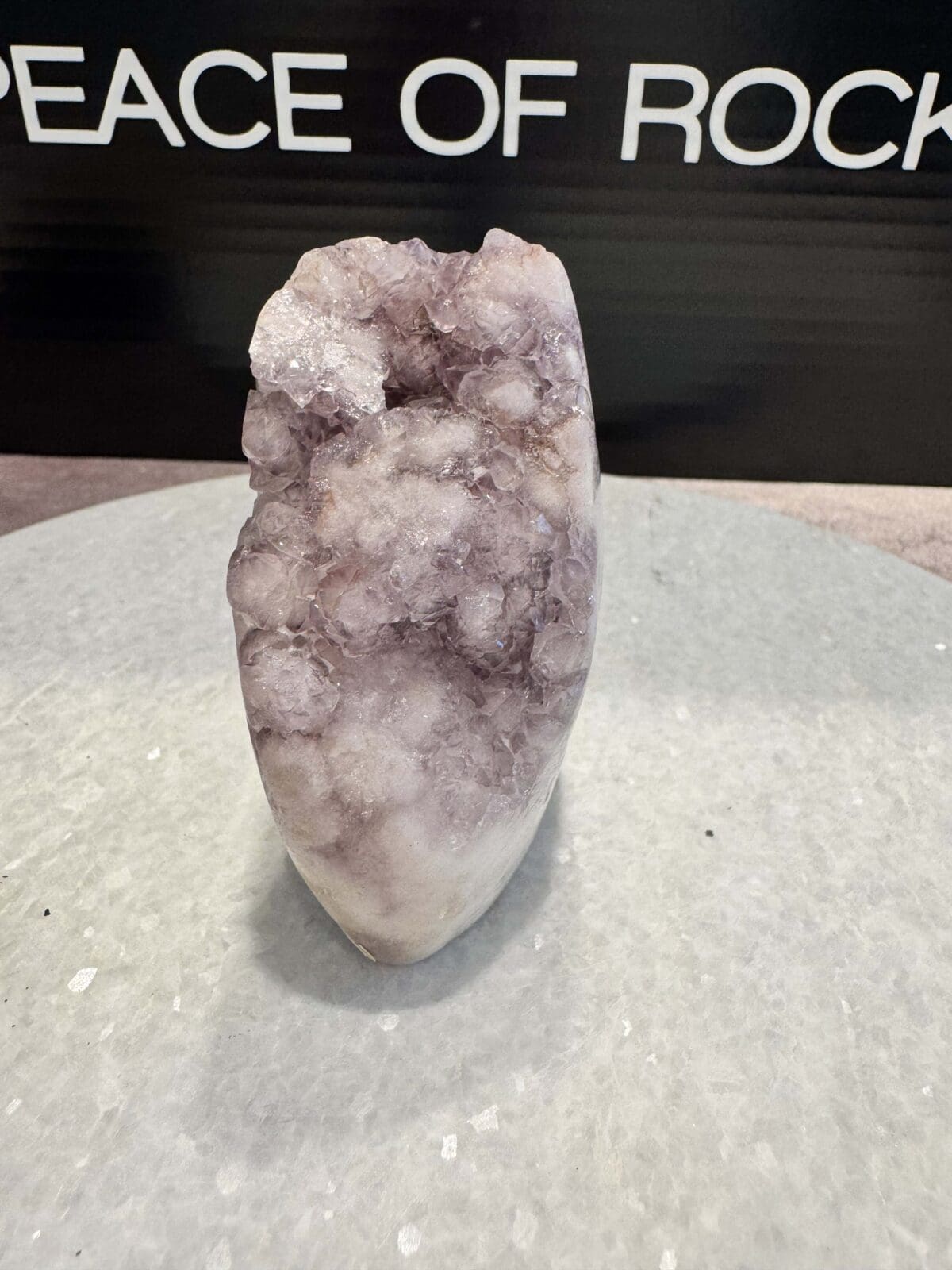 Roze Amethist freeform met Bloemagaat - Afbeelding 2