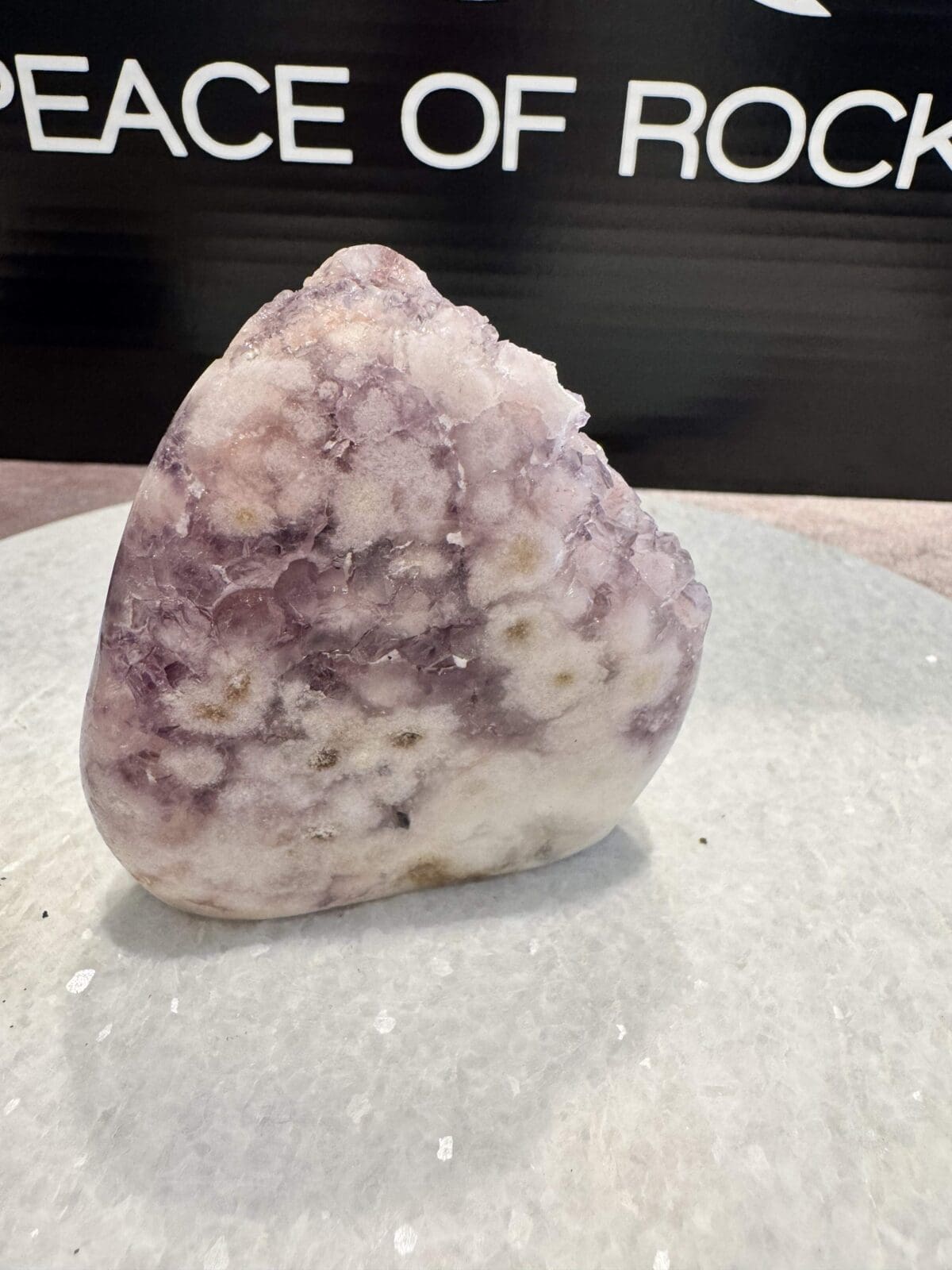 Roze Amethist freeform met Bloemagaat - Afbeelding 3
