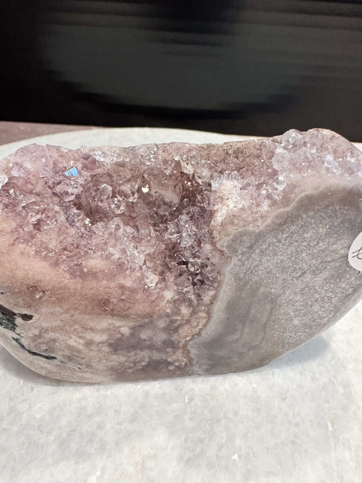 Roze Amethist freeform met Bloemagaat - Afbeelding 2