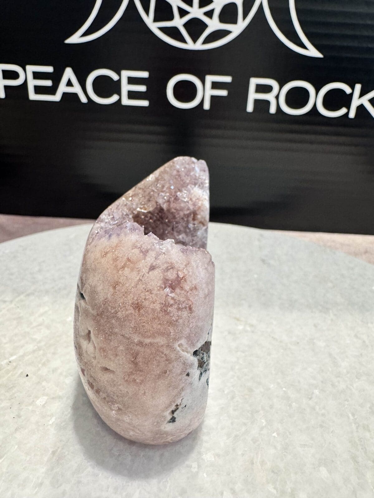 Roze Amethist freeform met Bloemagaat - Afbeelding 3