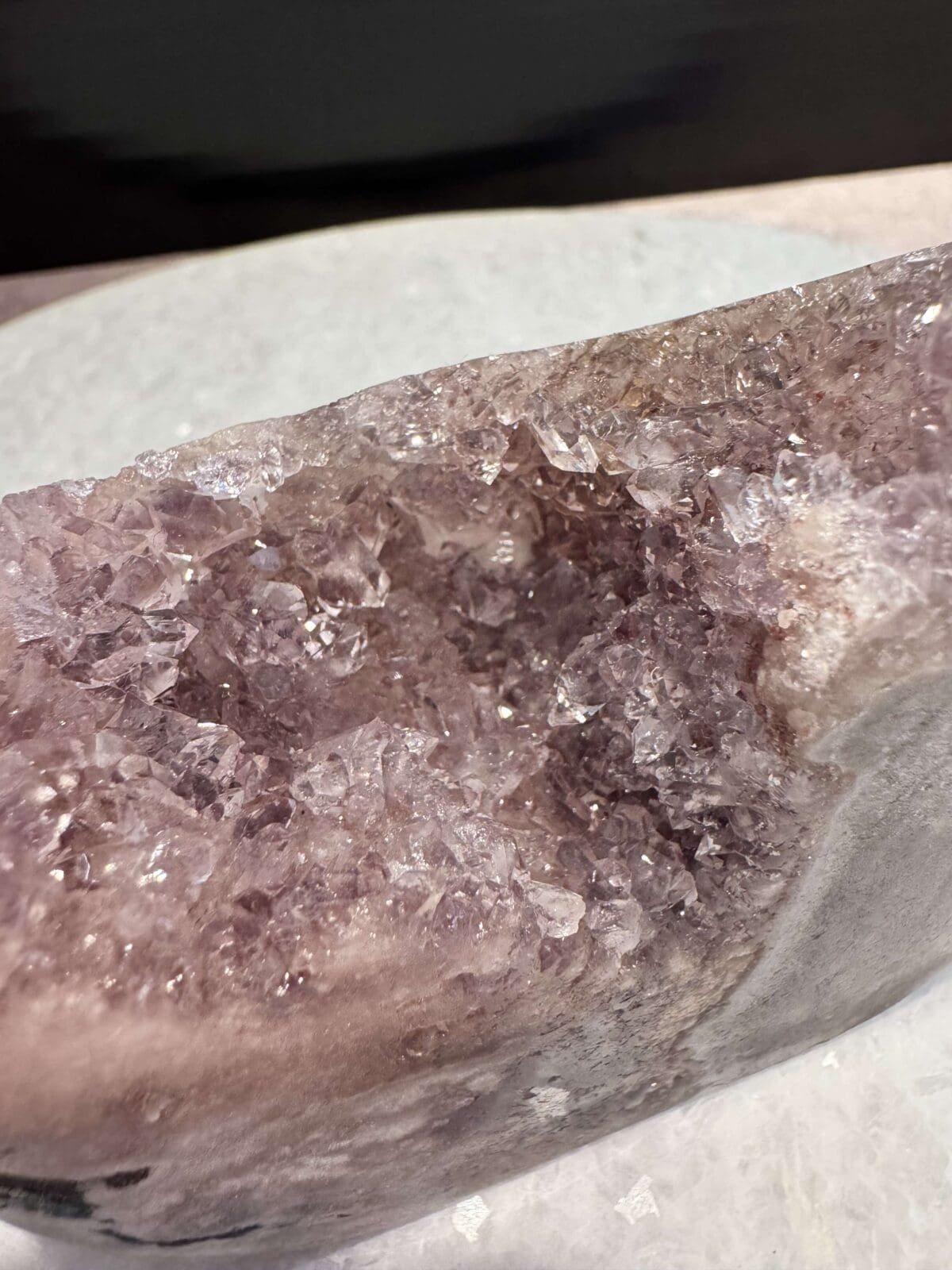 Roze Amethist freeform met Bloemagaat - Afbeelding 7