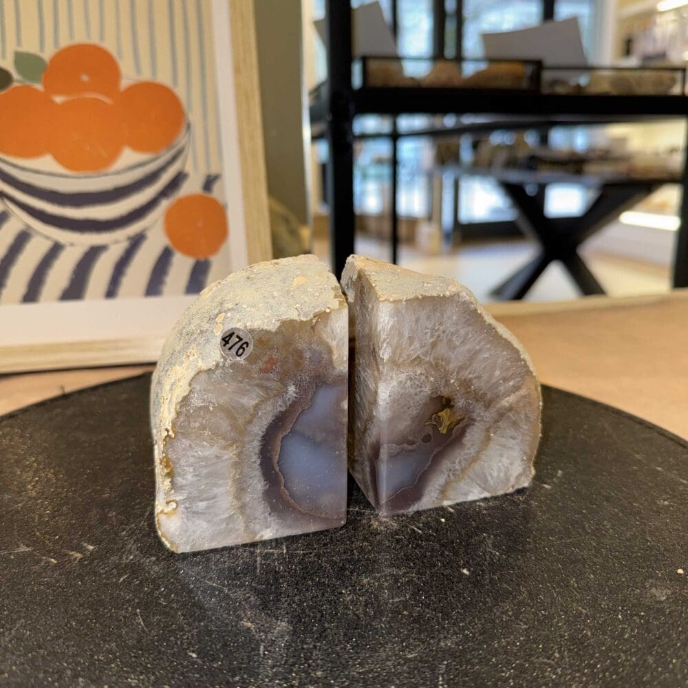 Agaat boekensteun set #476