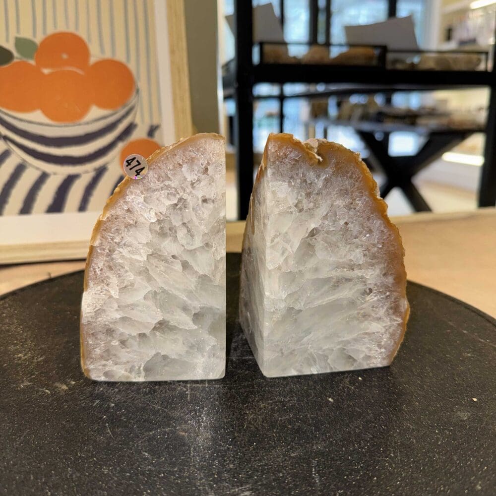 Agaat boekensteun set #474