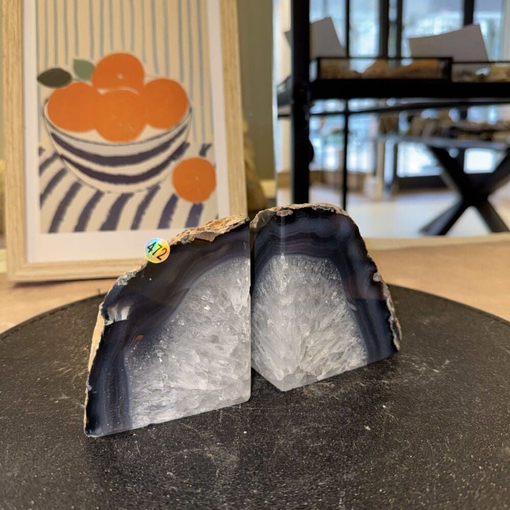 Agaat boekensteun set #472