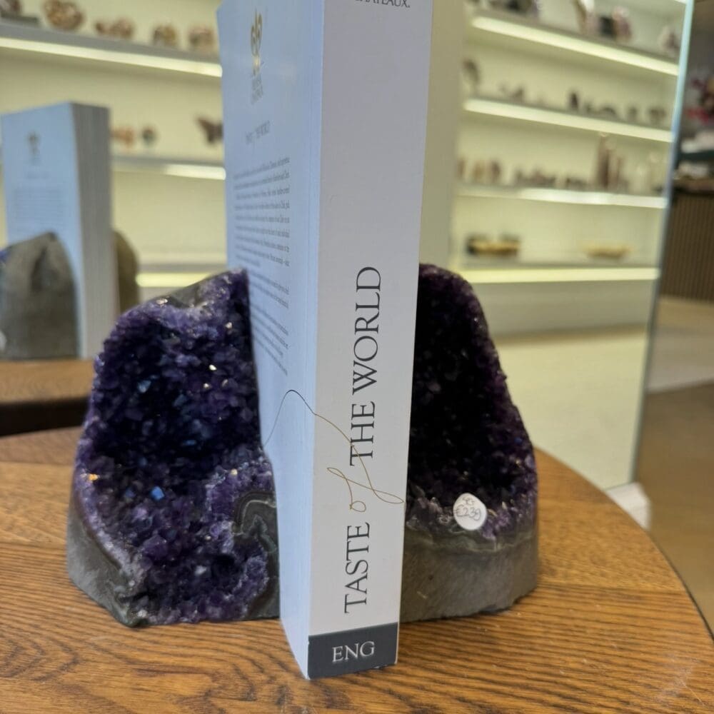 Amethist boekensteun set