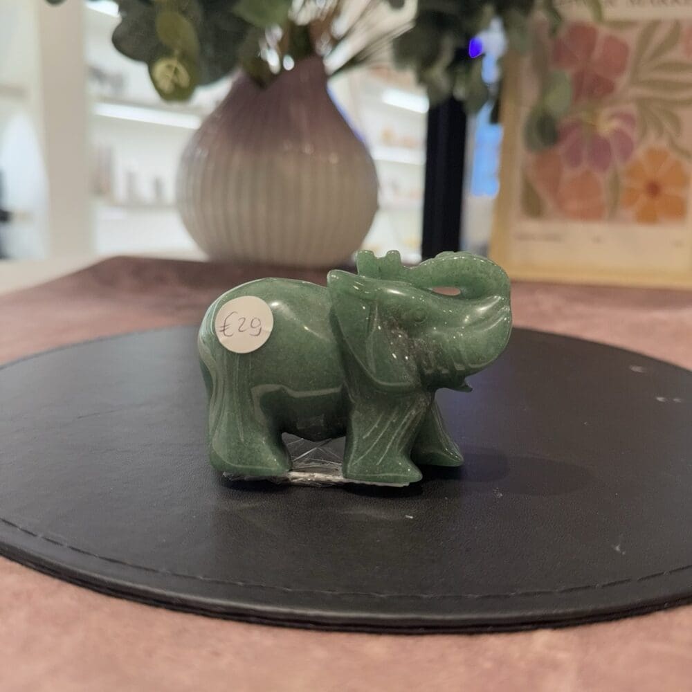 Olifant Carving Groene Aventurijn