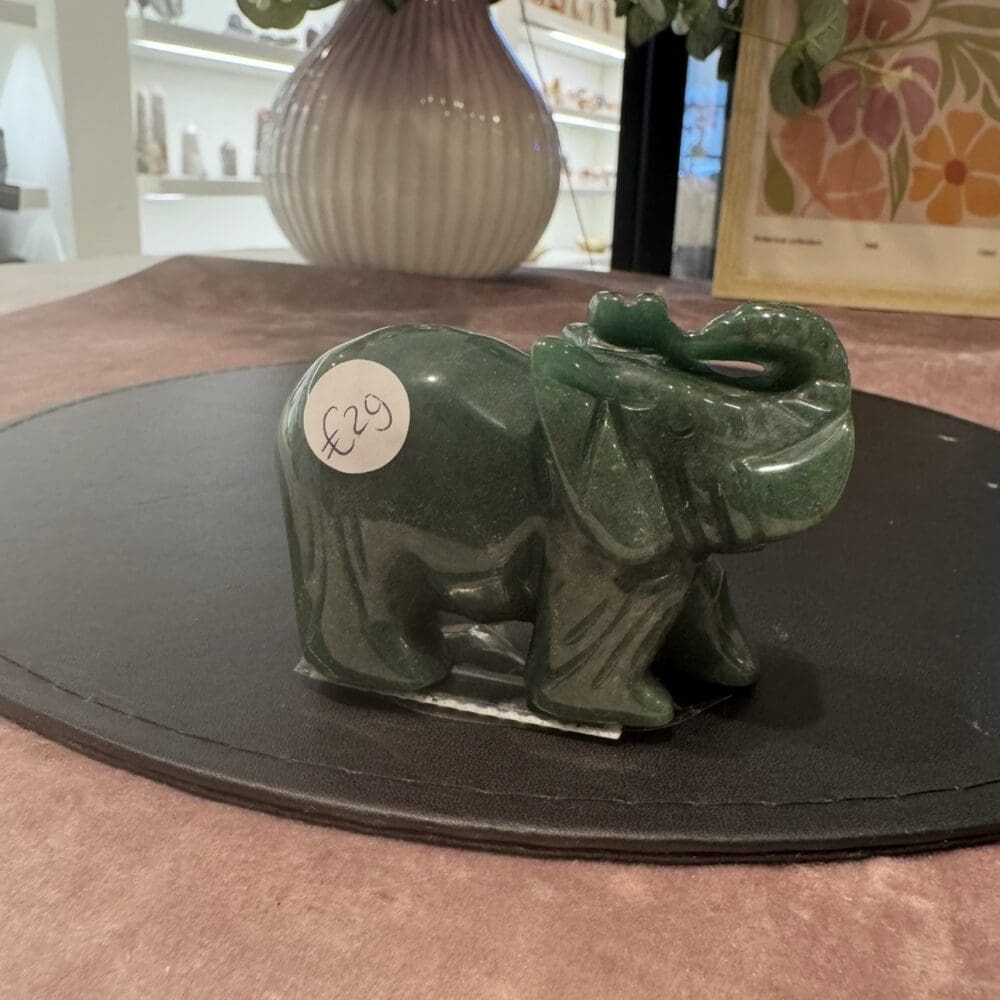 Olifant Carving Groene Aventurijn