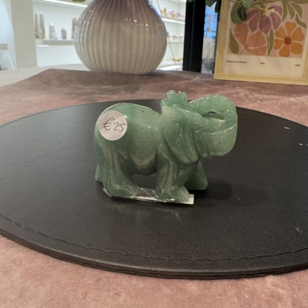 Olifant Carving Groene Aventurijn