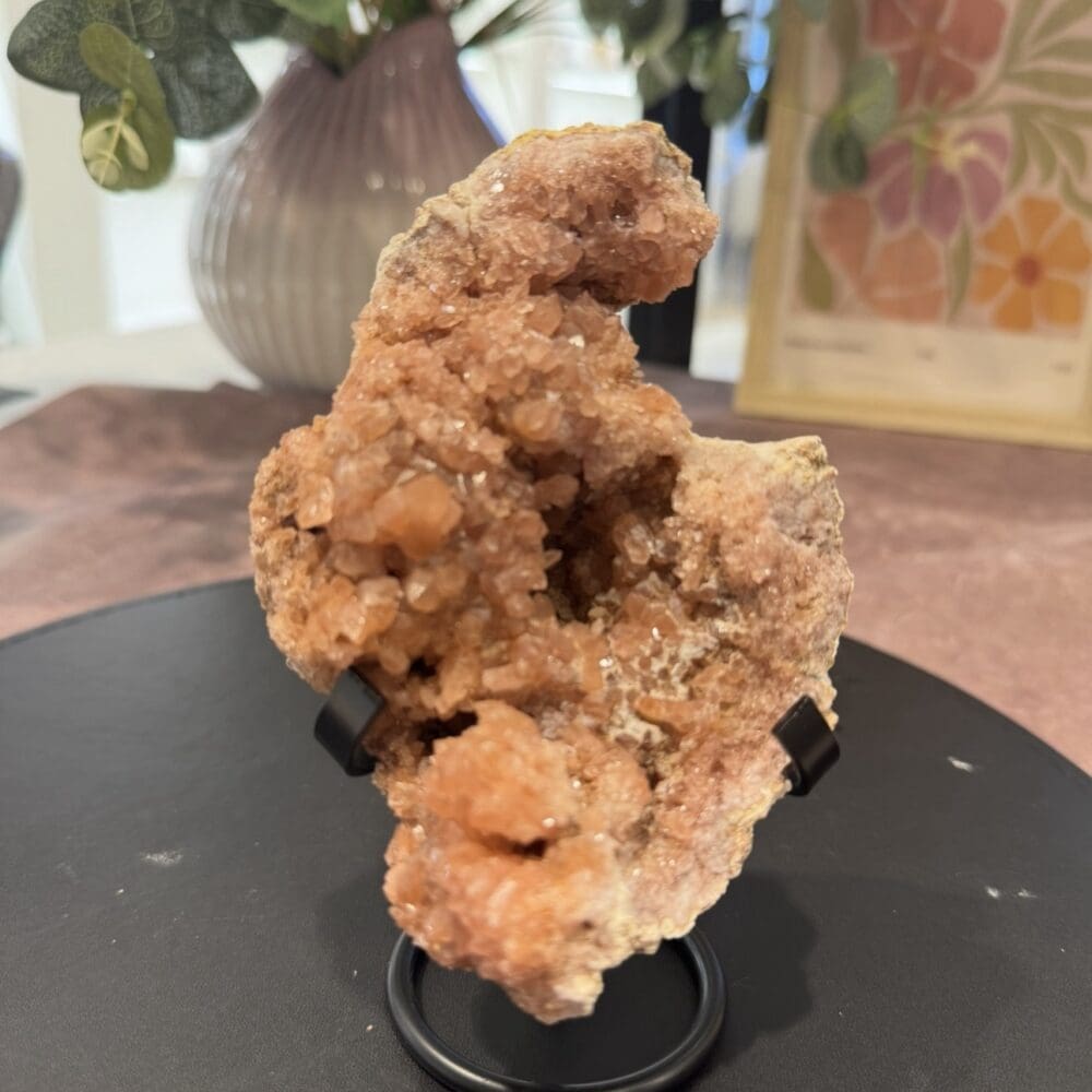 Exclusieve Roze Amethist geode Argentinië incl houder